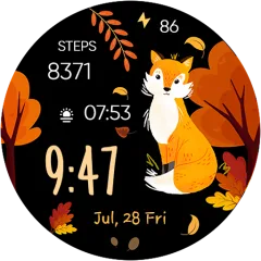 Autumn Animals watch face