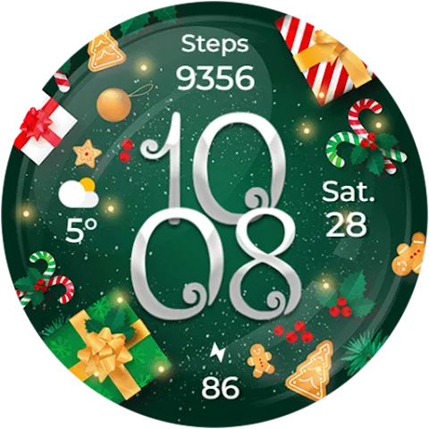 Christmas Globes watch face