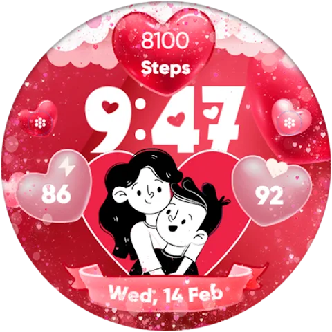 V-Day Couple watch face